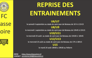 DATE DE REPRISE DES ENTRAINEMENTS