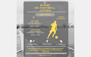 STAGE U6 à U13 des vacances de Février