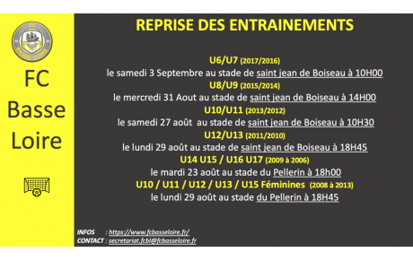 Reprise des entraînements 👉