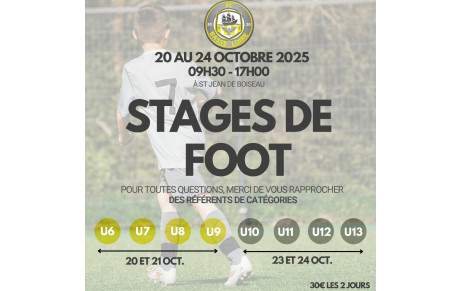 STAGES VACANCES